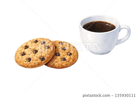 餅乾和咖啡下午茶套裝插圖 餅乾和咖啡下午茶套裝插圖 135930111