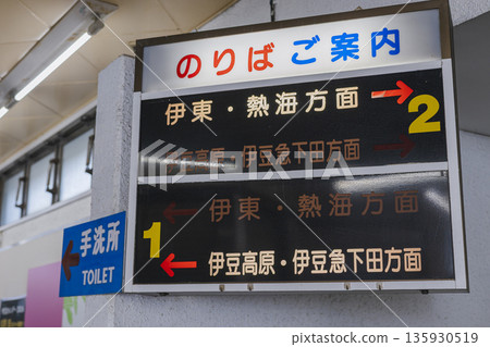 Retro platform sign at Kawana Station Station sign for Ito and Atami Retro platform sign at Kawana Station Station sign for Ito and Atami 135930519