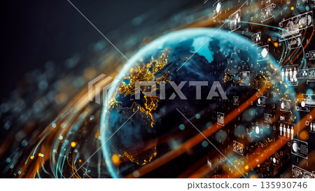 The future of global technology woven together by information and light The future of global technology woven together by information and light 135930746