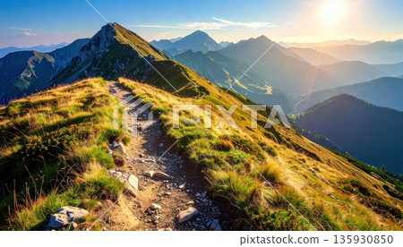 《AI圖像》登山影像山脊小徑 135930850