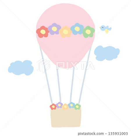 Easy illustration cut series for kindergartens and nursery schools | Balloon Easy illustration cut series for kindergartens and nursery schools | Balloon 135931003