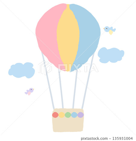 幼兒園和托兒所適用的簡易插畫剪紙系列 | 氣球 幼兒園和托兒所適用的簡易插畫剪紙系列 | 氣球 135931004