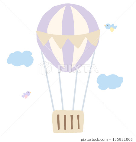 Easy illustration cut series for kindergartens and nursery schools | Balloon Easy illustration cut series for kindergartens and nursery schools | Balloon 135931005
