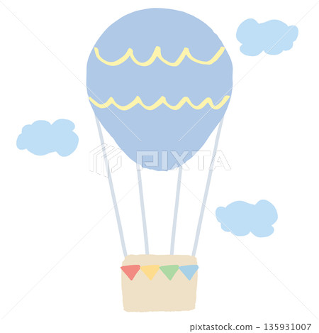 幼兒園和托兒所適用的簡易插畫剪紙系列 | 氣球 135931007