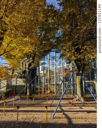 A park with beautiful autumn leaves A park with beautiful autumn leaves 135931149