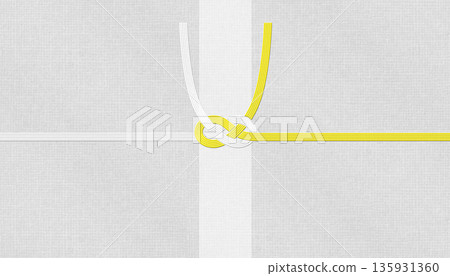 時尚的日式現代和紙，以及用於葬禮和弔唁的“淡路結”黃白水引。 135931360