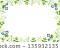 Blue flower frame background 135932135