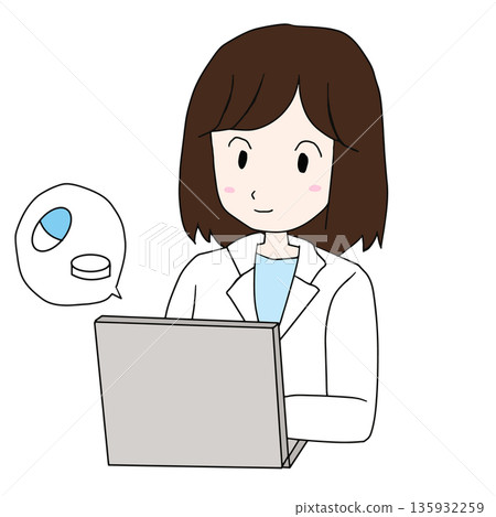 藥劑師講解片劑和膠囊的插圖 135932259
