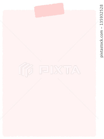 Pink washi-style memo frame, cute vertical heading frame with masking tape, girly textured memo paper Pink washi-style memo frame, cute vertical heading frame with masking tape, girly textured memo paper 135932528