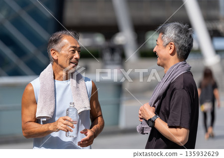 Senior man enjoying sports 135932629