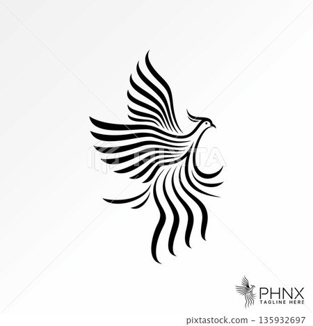 Phoenix line art flying immortal animal falcon hawk eagle predator power wild logo design graphic concept creative premium vector stock image top sell Phoenix line art flying immortal animal falcon hawk eagle predator power wild logo design graphic concept creative premium vector stock image top sell 135932697