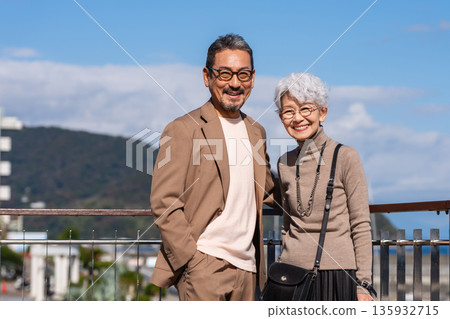 Senior couple traveling. Photo courtesy of Ito Marine Town Roadside Station. Senior couple traveling. Photo courtesy of Ito Marine Town Roadside Station. 135932715