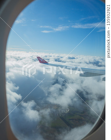 Cloud seen from an airplane Cloud seen from an airplane 135932921