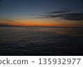 Sunrise over an oyster farm (Miyagi Prefecture) 135932977