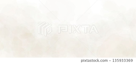 Light beige watercolor effect background. Cream watercolour gradient texture. Soft blurred paint splashes wallpaper for birthday or wedding design. Vector feminine marble backdrop 135933369