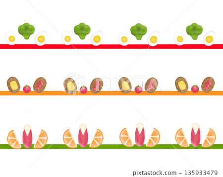 Lunch side dish illustration set 135933479