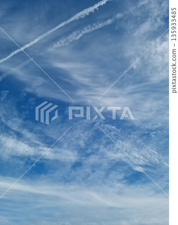 It's a blue sky with clouds. It's a blue sky with clouds. 135933485