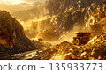 Image of a gold mining site: Gold mines, illegal mining, and deforestation 135933773