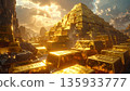 Image of a huge amount of gold ingots 135933777