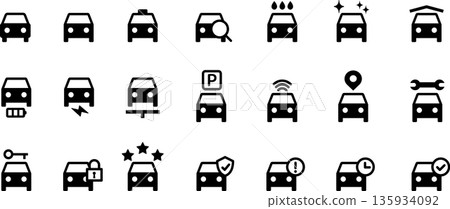 汽車、計程車、轎車、車輛圖示向量圖 2 135934092