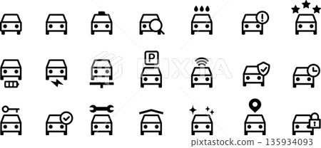 Automobile, taxi, car, vehicle icon vector illustration 135934093