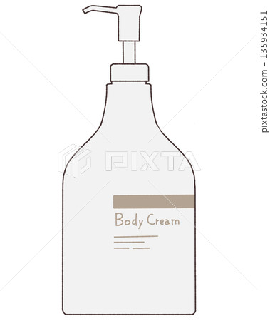 簡單的潤膚霜瓶插圖 簡單的潤膚霜瓶插圖 135934151