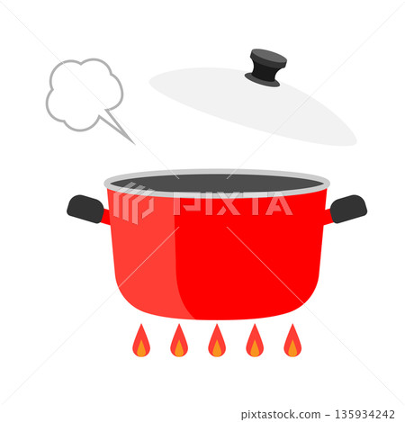 Illustration material of a cooking pot Illustration material of a cooking pot 135934242