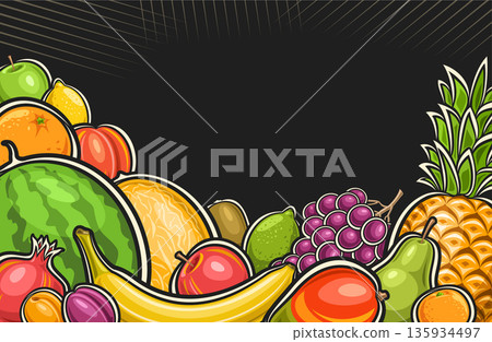 Vector illustration of Fruits 135934497
