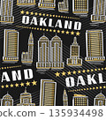 Vector Oakland Seamless Pattern 135934498