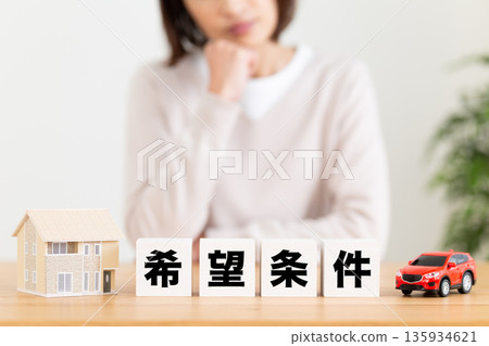 A middle-aged woman worries about being blocked by her desired conditions 135934621