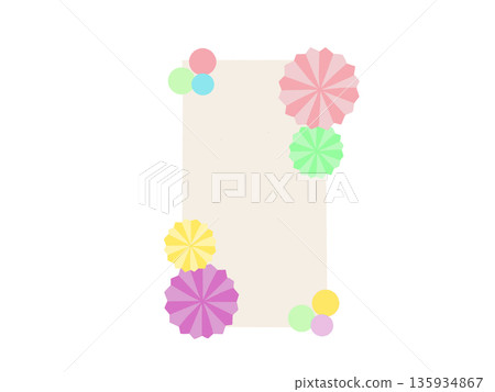 可愛的標誌框 135934867