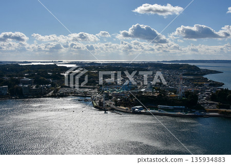 Winter scenery seen from Lake Hamana Observatory 135934883