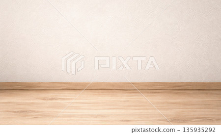 自然風格的室內背景，包括木地板和白色牆壁。 135935292