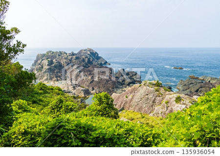 Kushimoto Town, Wakayama Prefecture, in summer. Cape Shionomisaki, the southernmost point of Honshu. Kushimoto Town, Wakayama Prefecture, in summer. Cape Shionomisaki, the southernmost point of Honshu. 135936054