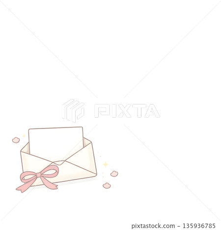 Graduation/Enrollment Congratulations Envelope - Square White Background with Blank Space 135936785
