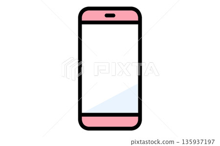 Blank smartphone frame mockup vector icon for app screen replacement Blank smartphone frame mockup vector icon for app screen replacement 135937197