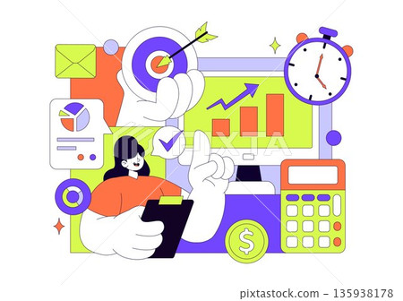 ERP Enterprise Resource Planning System Vector Illustration Featuring Business Integration, Productivity Improvement, And Company Growth Background ERP Enterprise Resource Planning System Vector Illustration Featuring Business Integration, Productivity Improvement, And Company Growth Background 135938178