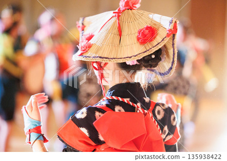 Women dancing at the festival: Morioka Sansa Odori 135938422