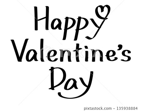 黑色手寫體“情人節快樂” 135938884