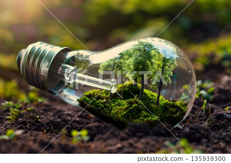 環境保護與生態能源的象徵 135939300