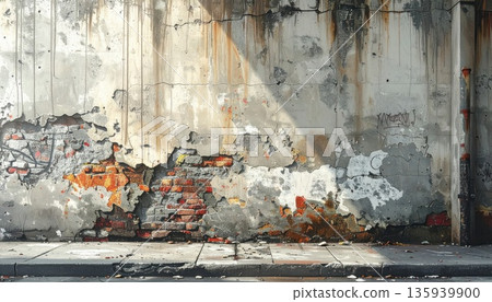 《AI圖像》破損的牆壁 135939900