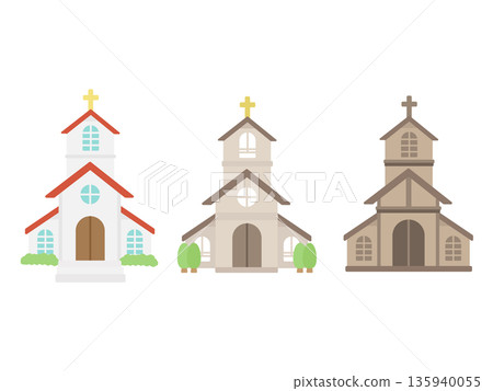 Church illustration set 135940055