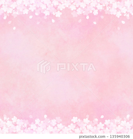 Spring image background of cherry blossoms in full bloom and Japanese paper Somei Yoshino Spring image background of cherry blossoms in full bloom and Japanese paper Somei Yoshino 135940306