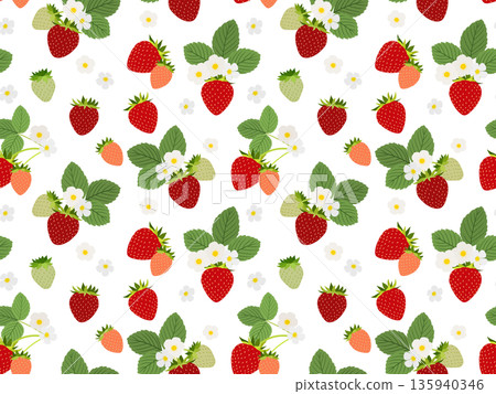Strawberry seamless pattern A-1' 135940346
