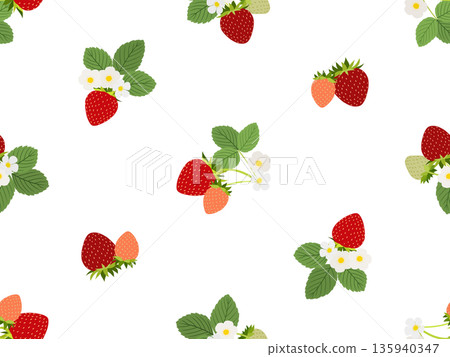 Strawberry seamless pattern A-2 135940347