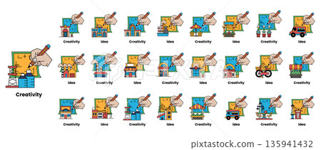 Creativity is the theme of this image Creativity is the theme of this image 135941432