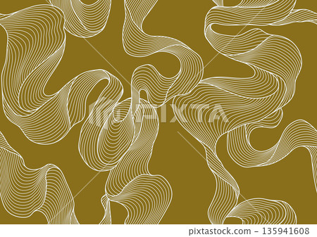 Seamless wave pattern. Abstract background with linear curls. Seamless wave pattern. Abstract background with linear curls. 135941608