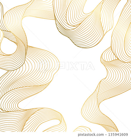 Background with wave elements. Abstract card with linear curls. Background with wave elements. Abstract card with linear curls. 135941609