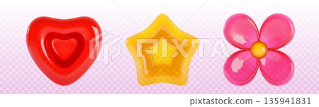 3d jelly shape collection 135941831