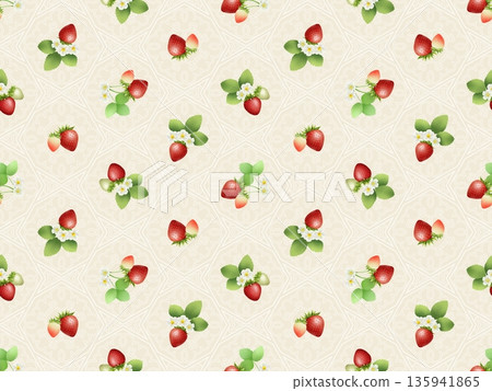 Strawberry seamless pattern B-6' Strawberry seamless pattern B-6' 135941865